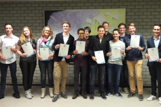 Anglia certificates 2015 at Philips van Horne