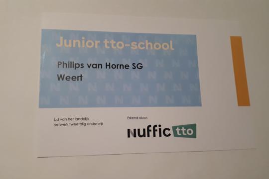TTO Junior Certificate for Philips van Horne