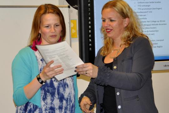 Uitreiking Certificaten ‘Advanced English’ aan TTO-docenten